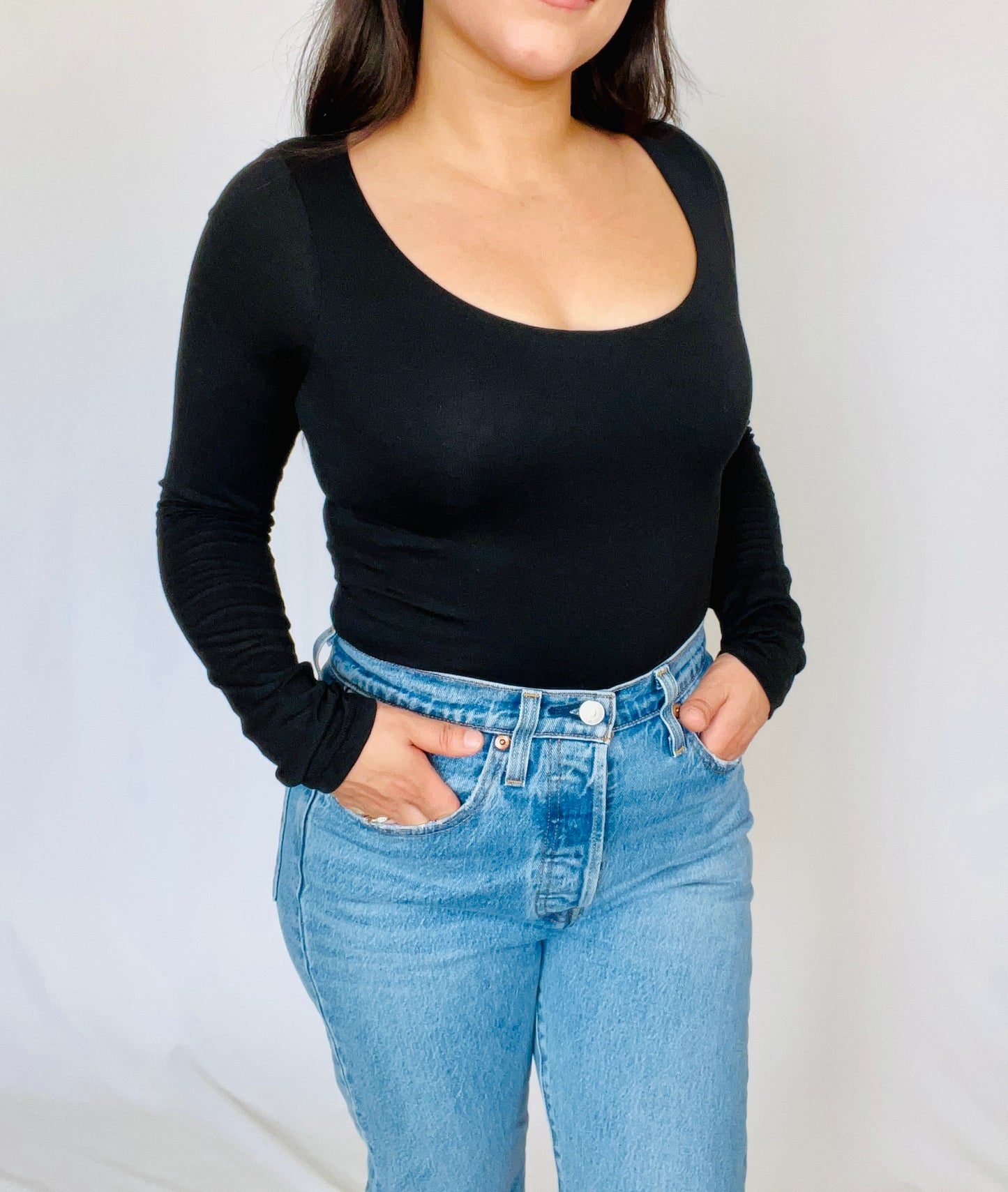 Black Long Sleeve Bodysuit