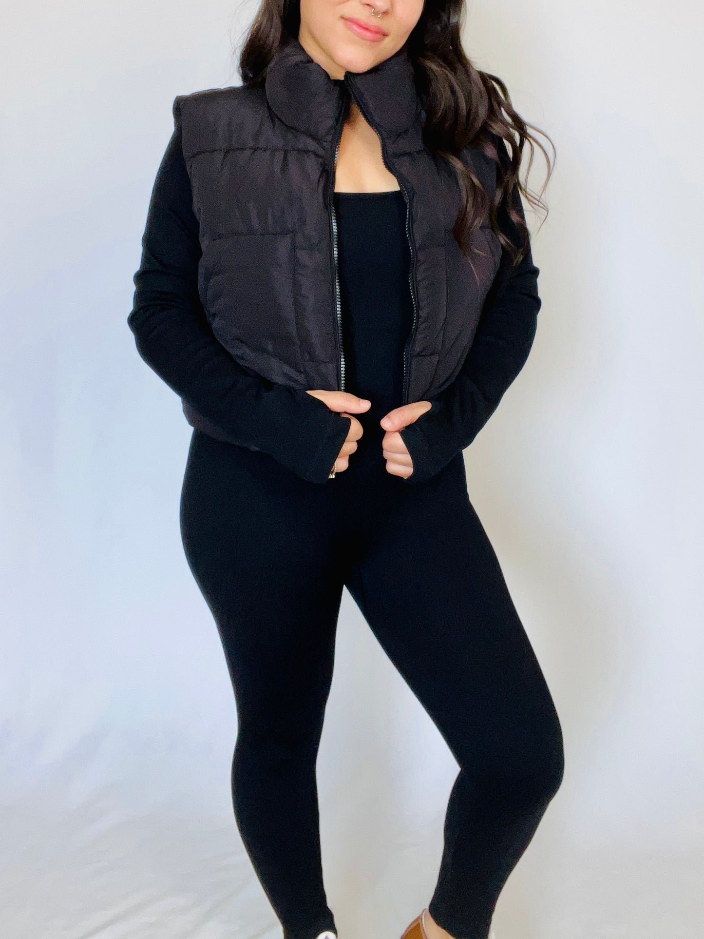 Black Puff Vest