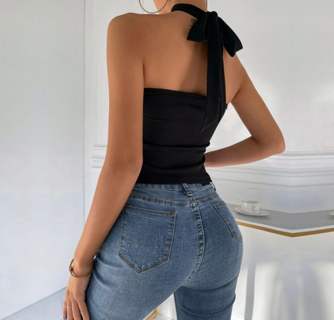 Halter Cross Tank Top