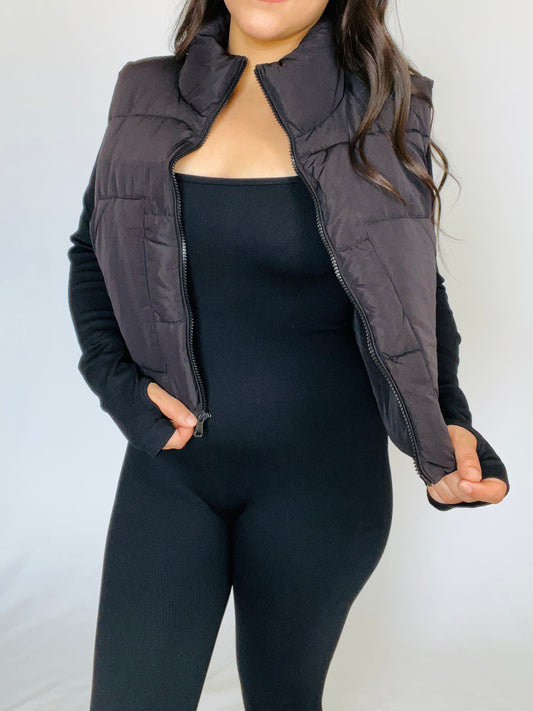 Black Puff Vest