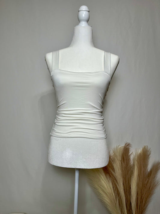 Solid Square Neck Top