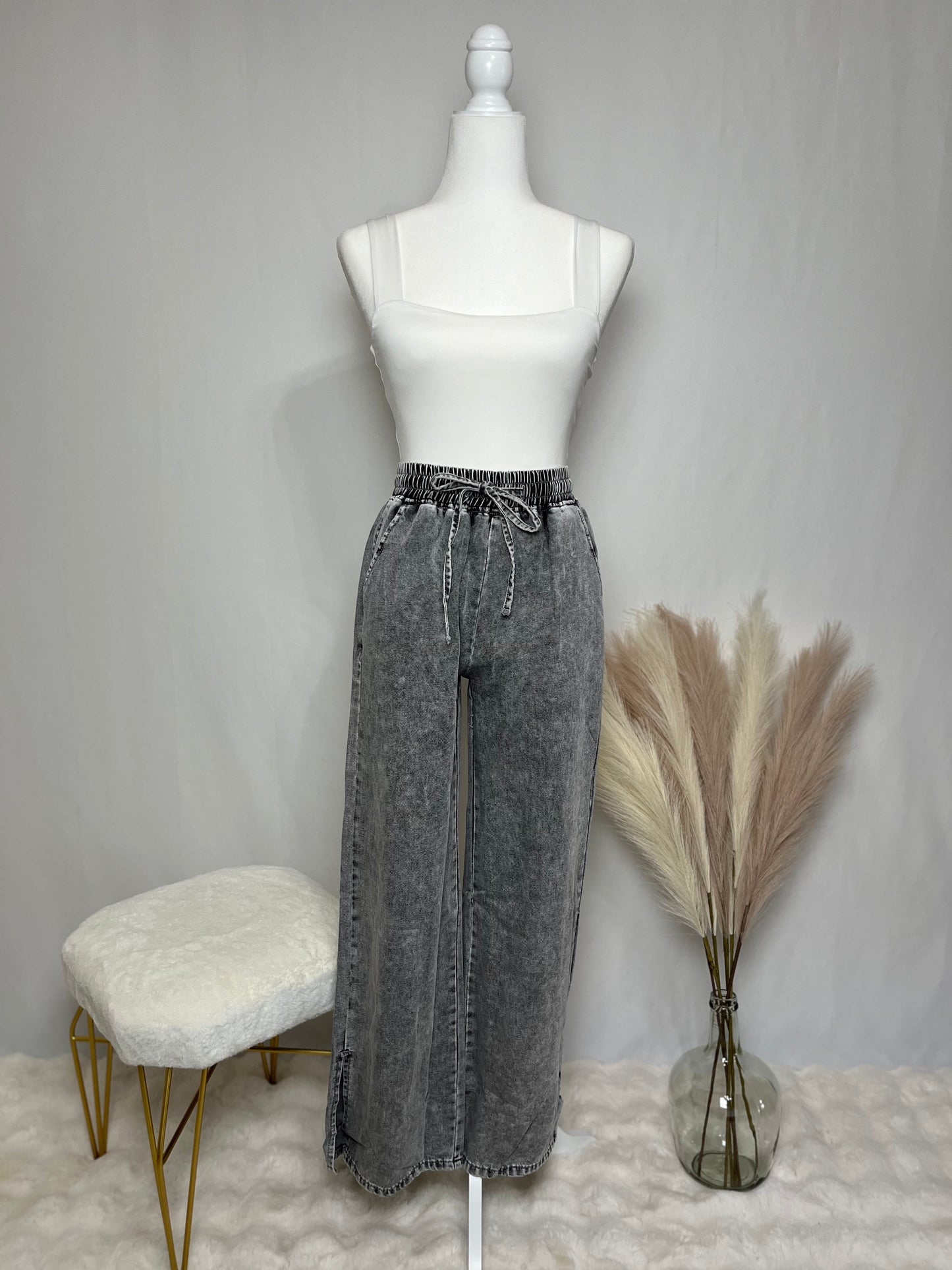 Grey High Waist Jeans